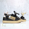 Sandalia plana negro para mujer V409-Z84