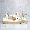 Sandalia plana talco para mujer V409-Z84