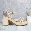 Sandalia plana talco para mujer V570-Z84