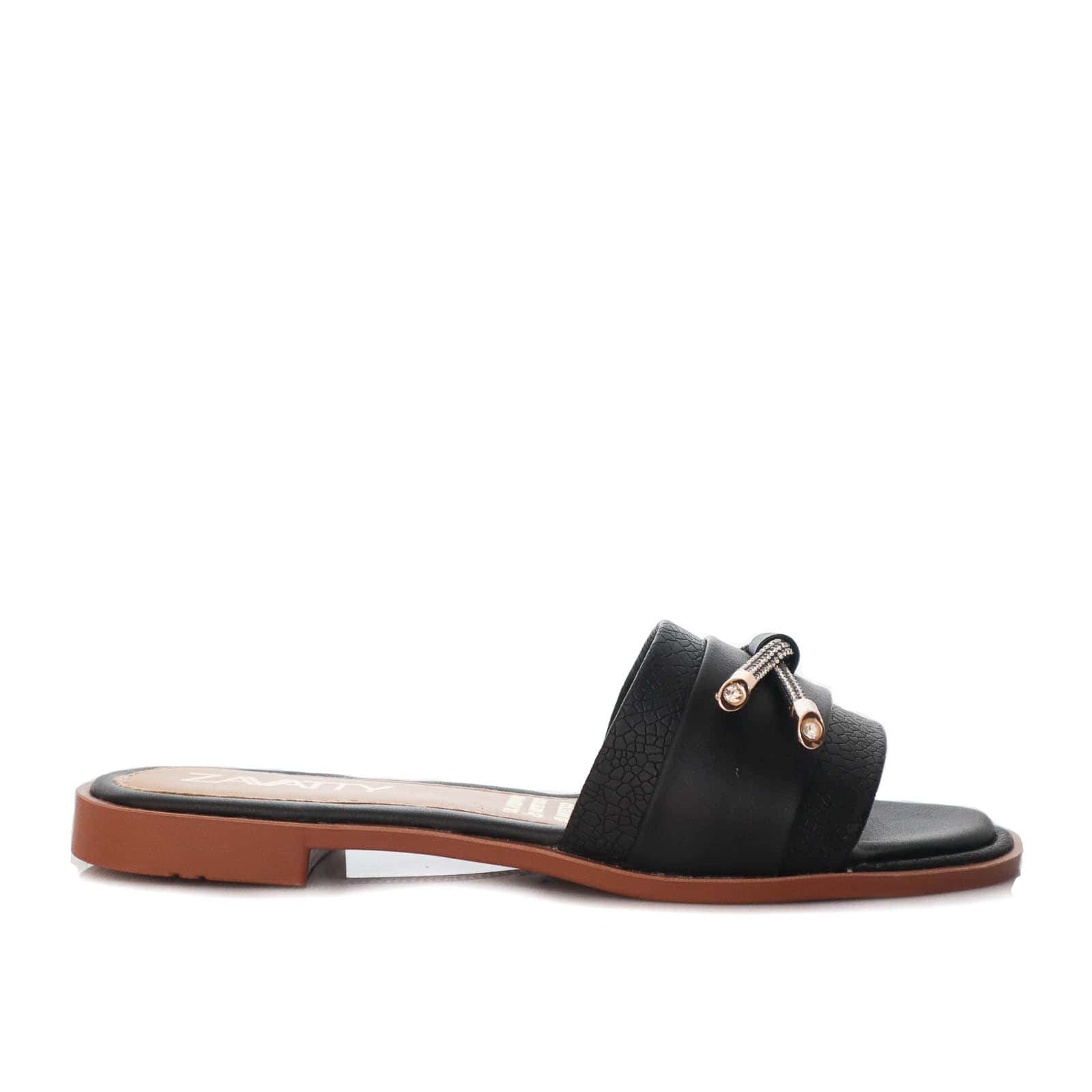Sandalia plana negro para mujer V720-Z84