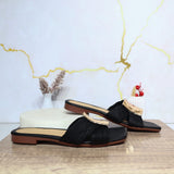Sandalia plana negro para mujer V782-Z84
