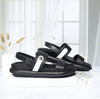Plataforma baja negro x talco para mujer V913-Z84