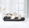 Plataforma baja taupe x talco para mujer V913-Z84