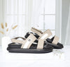 Plataforma baja taupe x talco para mujer V913-Z84