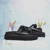 Sandalia plana negro para mujer V932-Z84