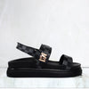 Sandalia canoa negro cuadros para mujer V933-Z84