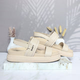 Sandalia plana taupe para mujer V933-Z84