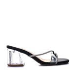 Sandalia tacon negro para mujer W07-Z471
