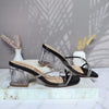 Sandalia tacon negro para mujer W07-Z471