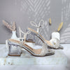 Sandalia tacon plata para mujer W30-Z471