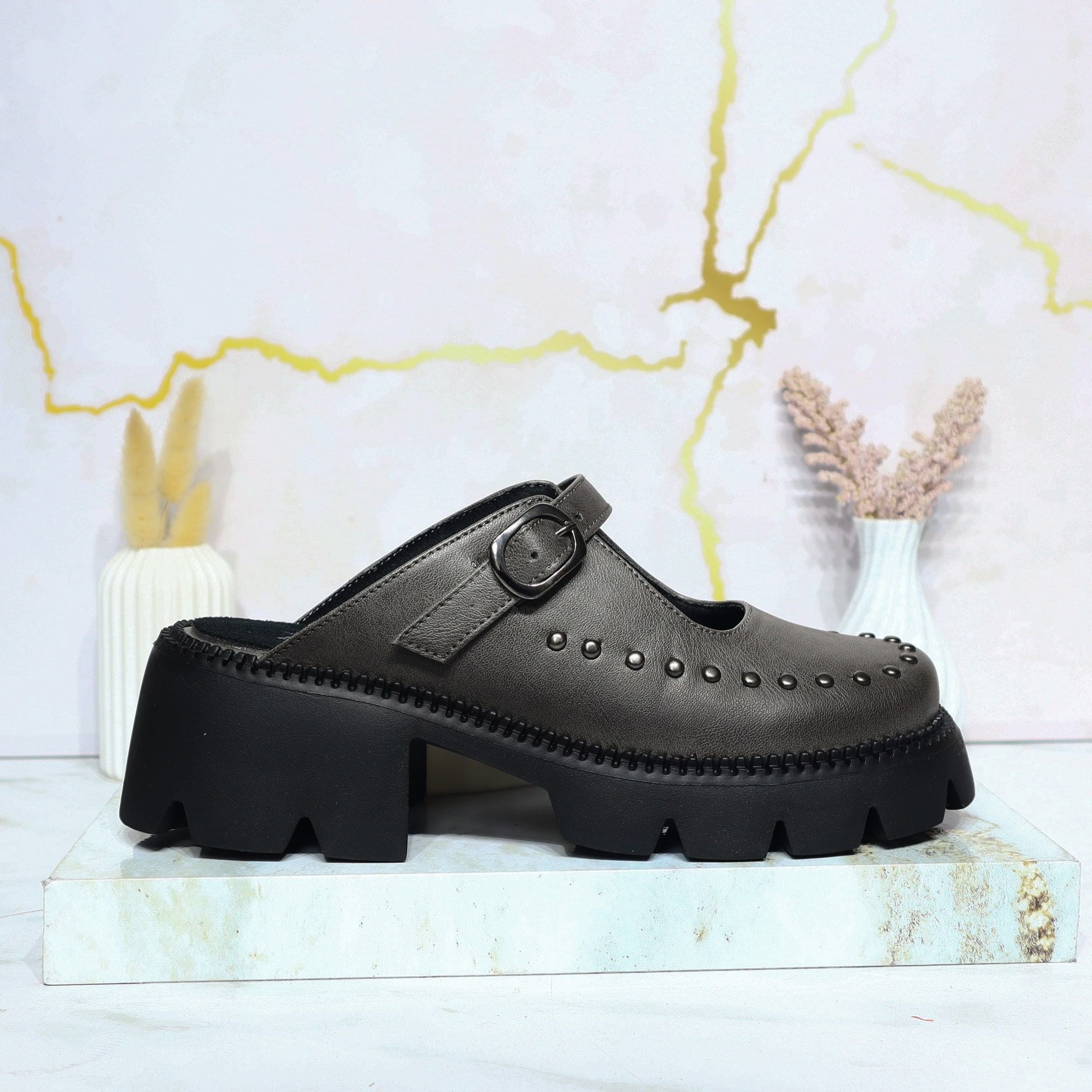 Zueco gris para mujer SUECO1-Z482