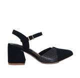 Tacon negro nobuck x negro para mujer 235-1-Z610