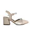 Tacon beige x champaña para mujer 235-1-Z610