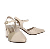 Tacon beige x champaña para mujer 235-1-Z610