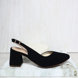 Tacon 5 1/2 negro nobuck para mujer 526114-Z132