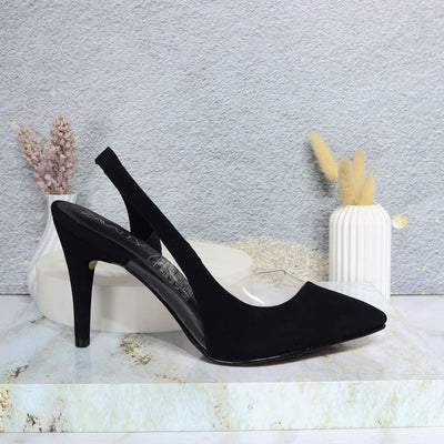 Tacon negro nobuck para mujer 537-Z191