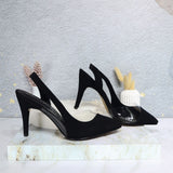 Tacon negro nobuck para mujer 537-Z191