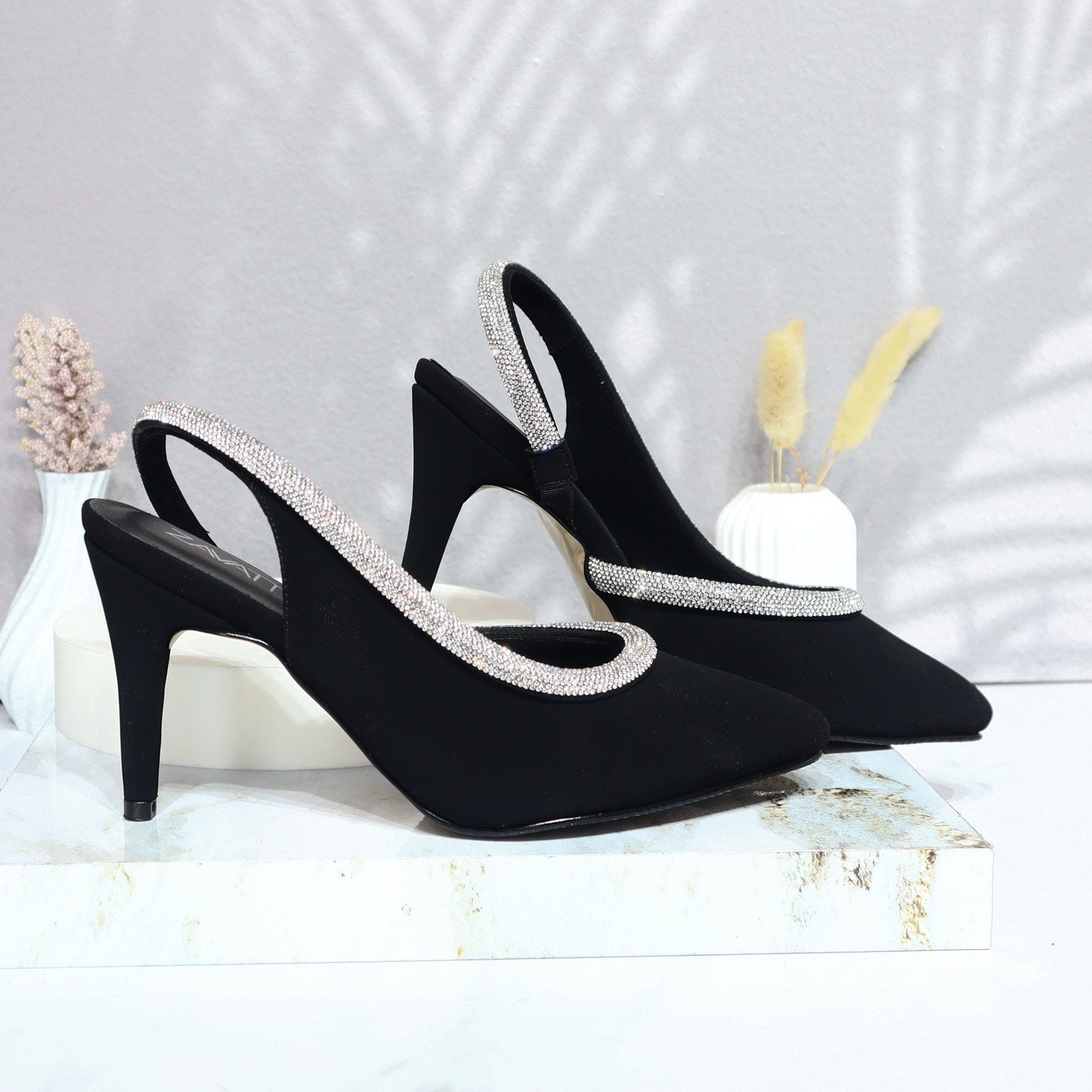 Tacon negro nobuck para mujer 538-Z191