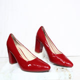 Tacon 7 1/2 rojo charol para mujer 724138-Z132