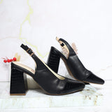Tacon negro charol x grabado para mujer 72537-Z132