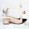Baleta nude charol x negro charol para mujer AS294-Z610