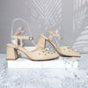 Tacon taupe cuero para mujer C01-1-Z522