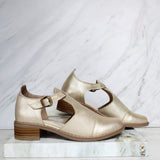 Mafalda dorado cuero para mujer H-CHLOE