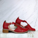 Mafalda rojo cuero para mujer H-CHLOE