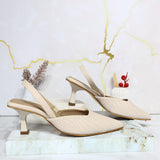 Tacon grabado x golosina beige para mujer KIARA-Z120