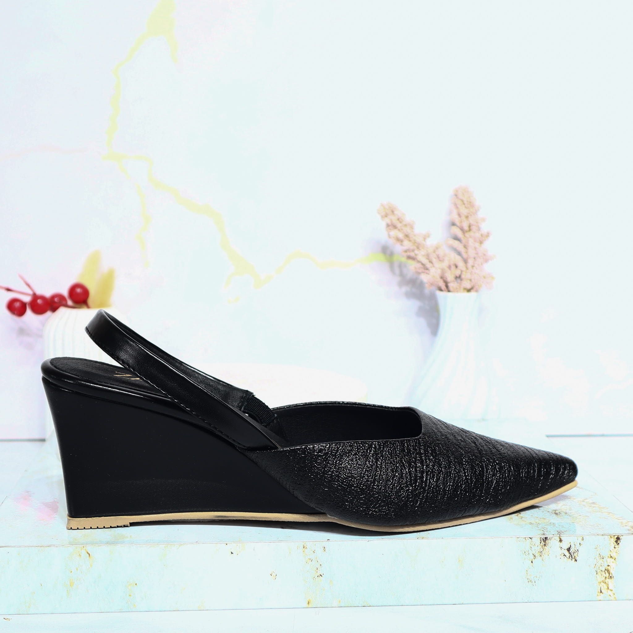 Plataforma baja negro para mujer PKIARA-Z120