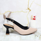 Sandalia tacon nude charol para mujer R0299-Z610