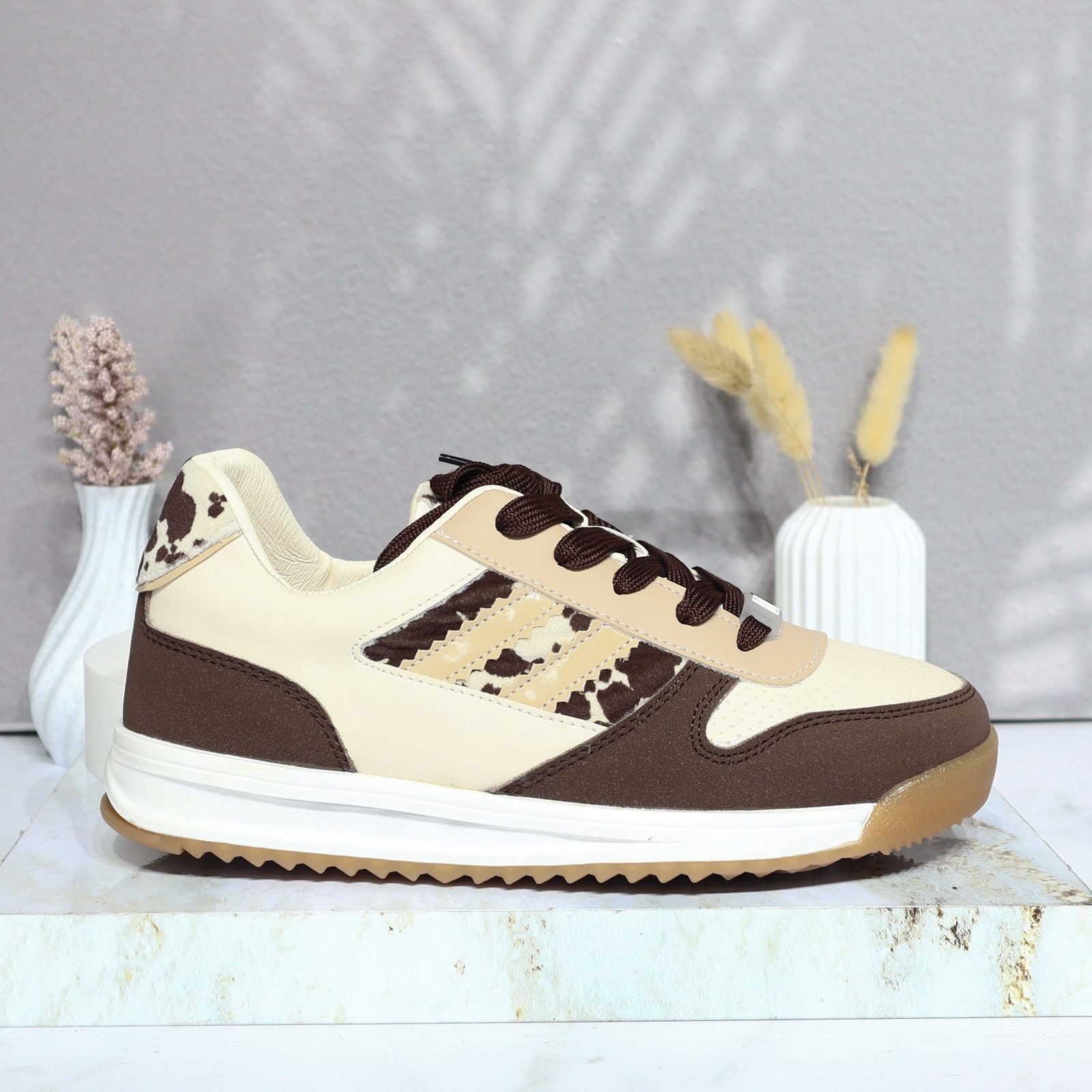 Tenis vainilla vaca para mujer 1045-Z246
