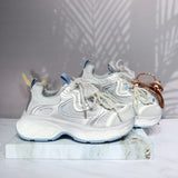Tenis plata x azul para mujer 122-Z329