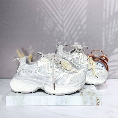 Tenis plata x blanco para mujer 122-Z329