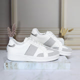 Tenis blancoxgrisxplata para mujer 1495-Z518