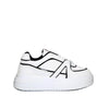 Tenis blanco x negro para mujer 153-3-Z287