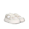 Tenis beige x oro rosa para mujer 153-3-Z287
