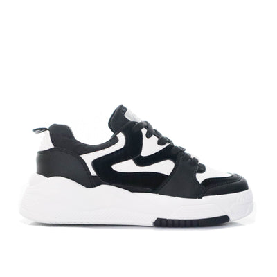 Tenis negro x blanco para mujer 182-Z273