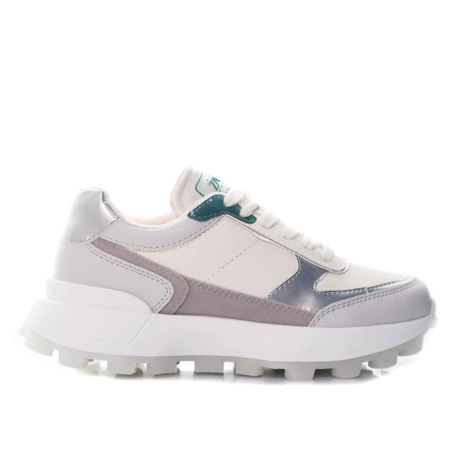 Tenis gris x beige xplata para mujer 183-Z273