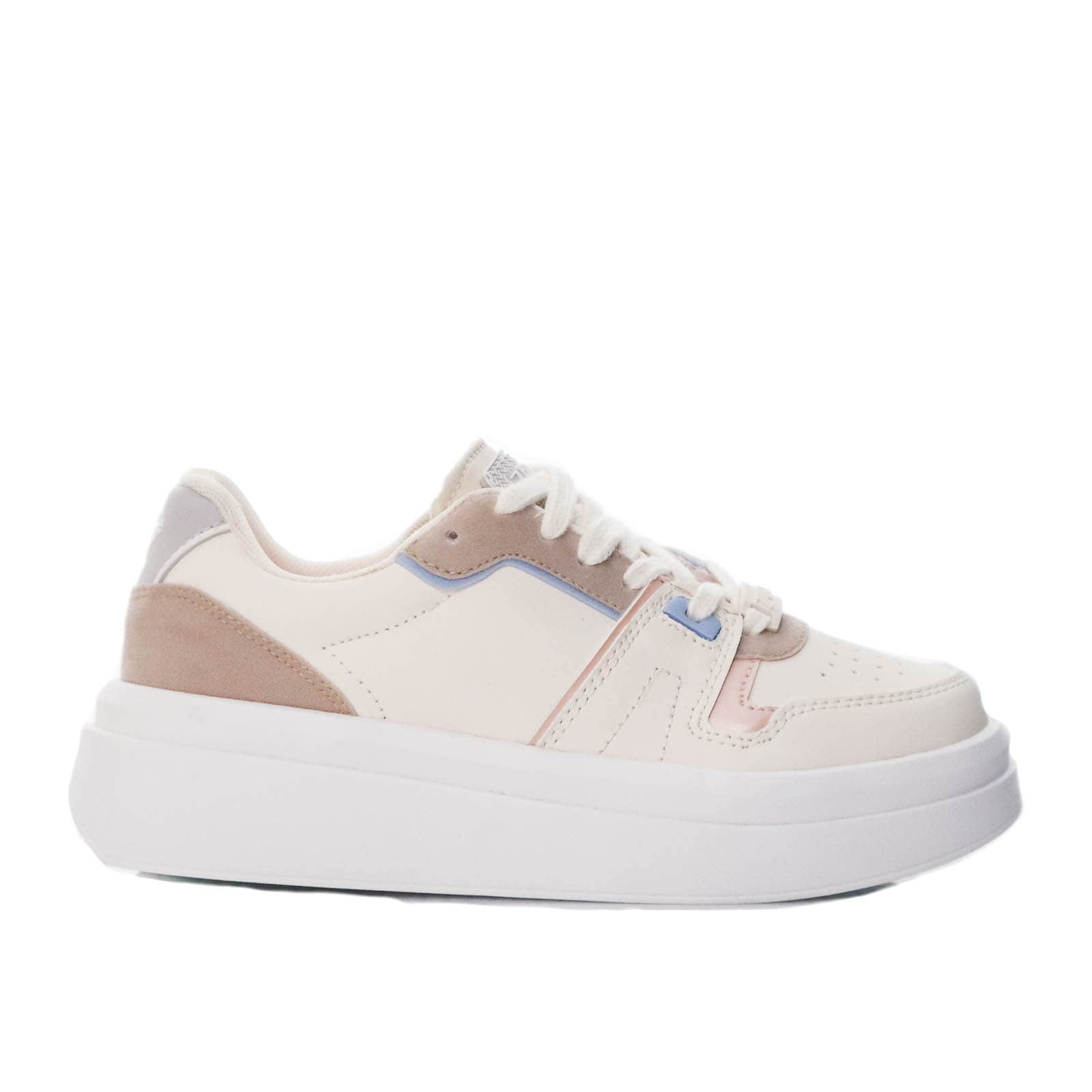 Tenis beige x azul x palo rosa para mujer 186-Z273
