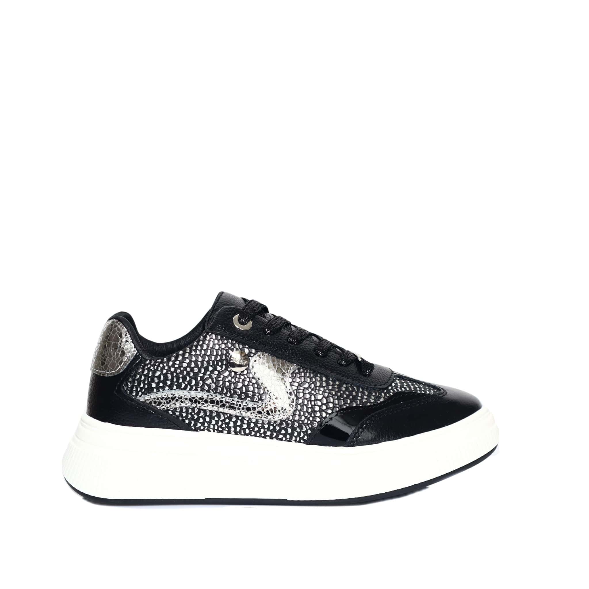 Tenis negro cuero para mujer 213-Z435