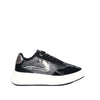 Tenis negro cuero para mujer 213-Z435