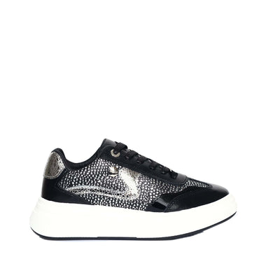 Tenis negro cuero para mujer 213-Z435