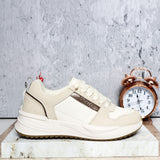 Tenis beige para mujer 240-Z273