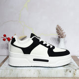 Tenis blanco x negro para mujer 25052-Z477