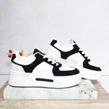Tenis blanco x negro para mujer 25052-Z477