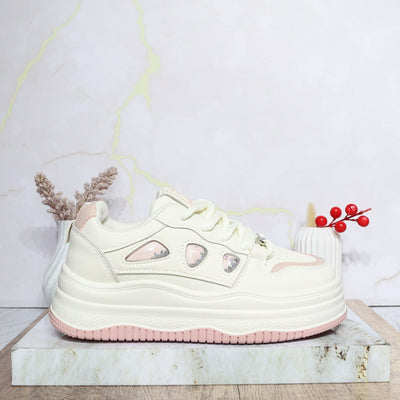 Tenis blanco x rosa para mujer 25054-Z477
