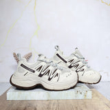 Tenis beige x cafe para mujer 2588-Z631