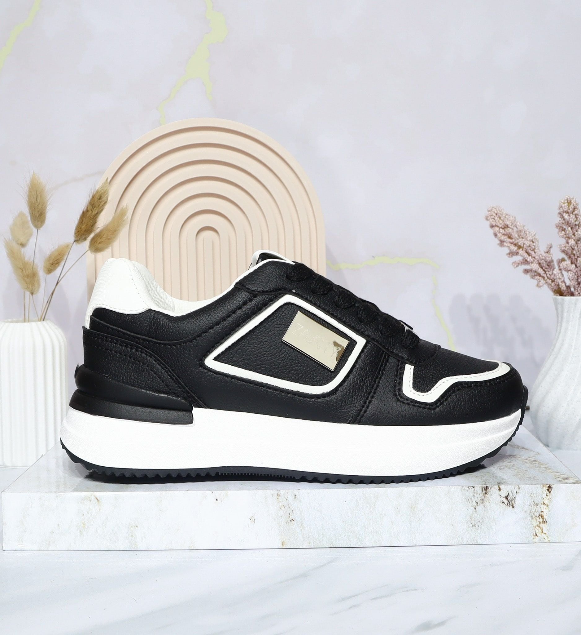 Tenis negro x blanco para mujer 1230-Z275