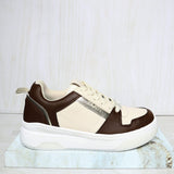 Tenis cafe x beige para mujer 304-Z273